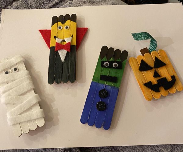 Halloween Popsicle Stick Craft