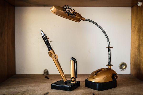 Steampunk Desktop Light + Pen