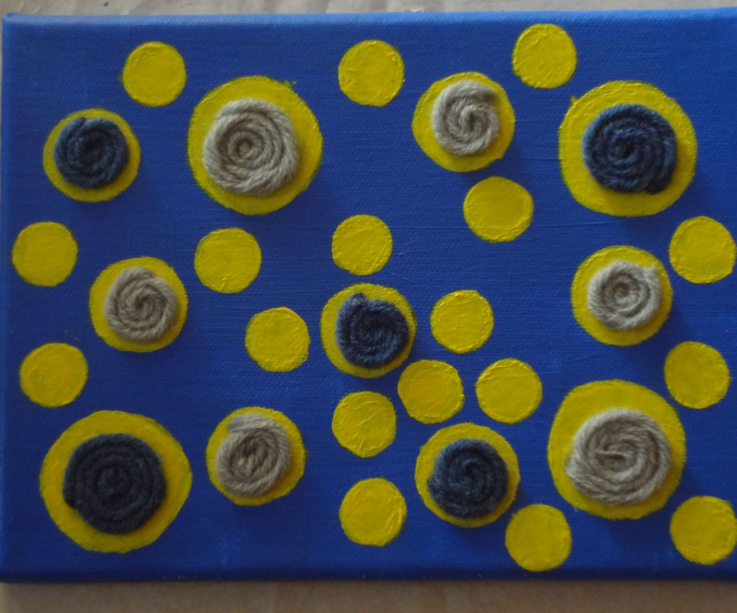 Creating art with yarn and paint