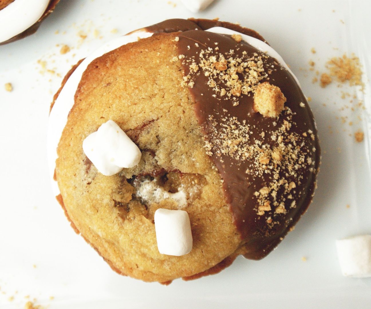 Ultimate S'mores Chocolate Chunk Cookie Sandwiches 