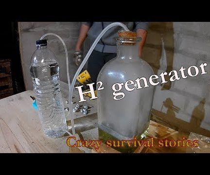 Homemade Hydrogen (H²). Hydrochloric Acid + Aluminium Foil. Set on Fire and Explosion