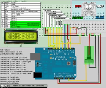 Arduino RGB LED Lamp + 4bit LCD Display : 4 Steps - Instructables