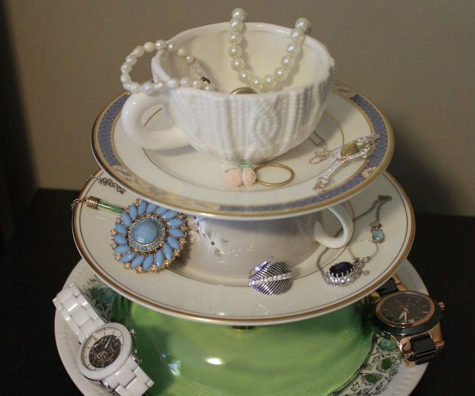 Teacup Jewelry Stand