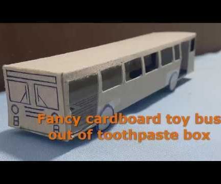Fancy Cardboard Toy Bus Out of Toothpaste Box