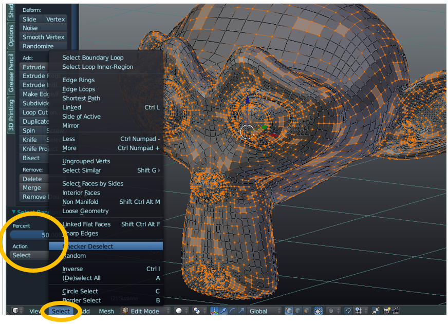 Methods of Selection in Edit Mode of Blender : 16 Steps - Instructables