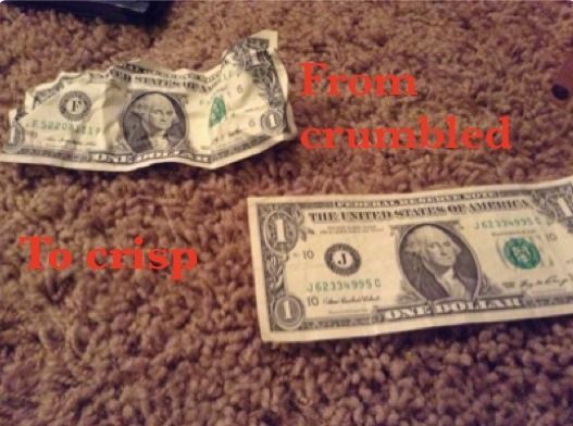Flatten a Dollar Bill