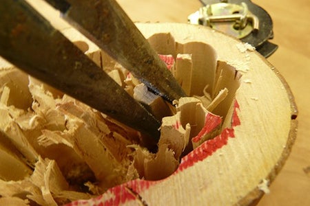 Removing Wood Debris From the Bottom Base