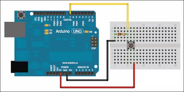 Push Button and the Serial Monitor.