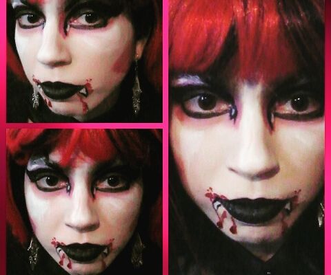 Red Vampiress Face Paint