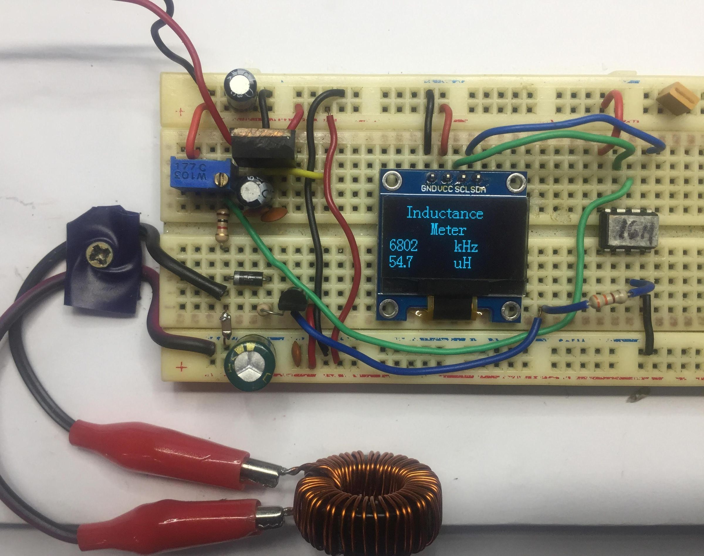 ATtiny85 Inductance Meter