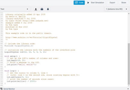 TMP36 Temperature Sensor and LCD Display Using Arduino (Tinkercad) : 7 ...