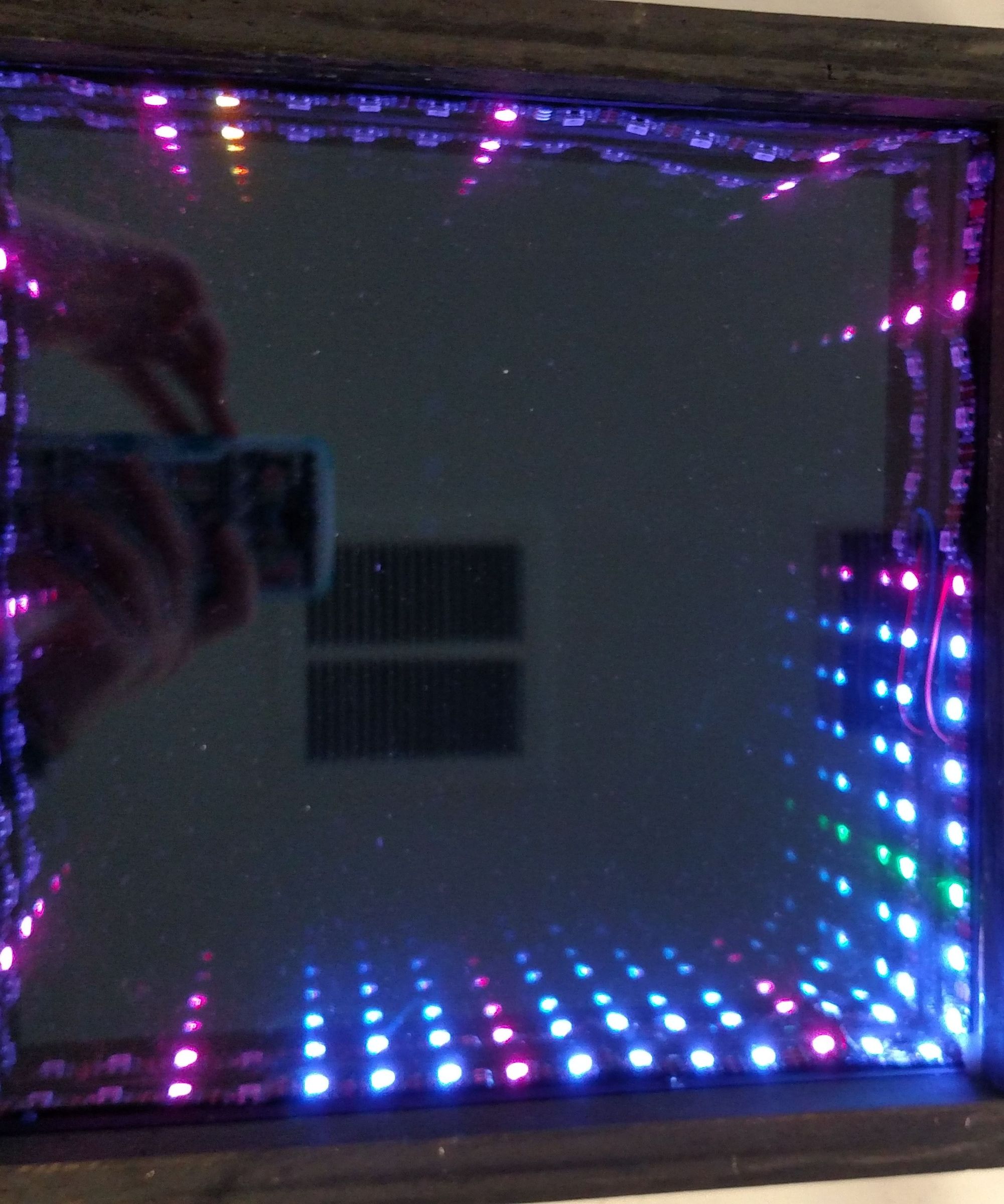 Square Infinity Mirror Clock