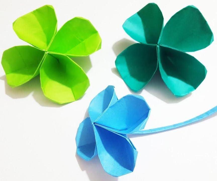 3D Lucky Clover Origami