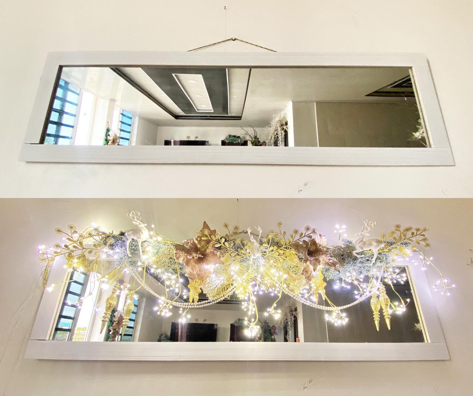 How to Decorate a Christmas Mirror