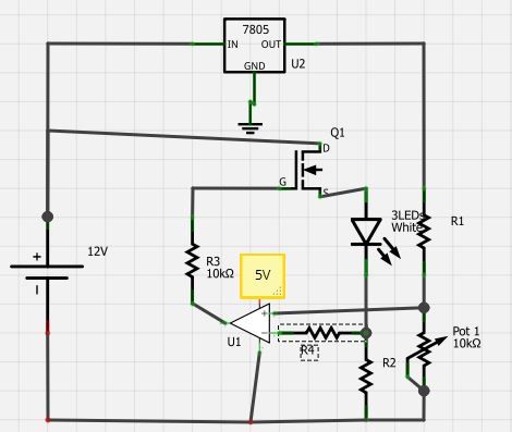 LED Constat Current Driver With Op-amp