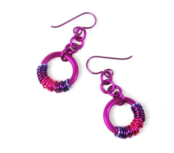 Beginner Chainmaille- Coiled Earrings
