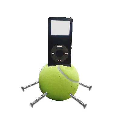 Tennis ball iPod dock