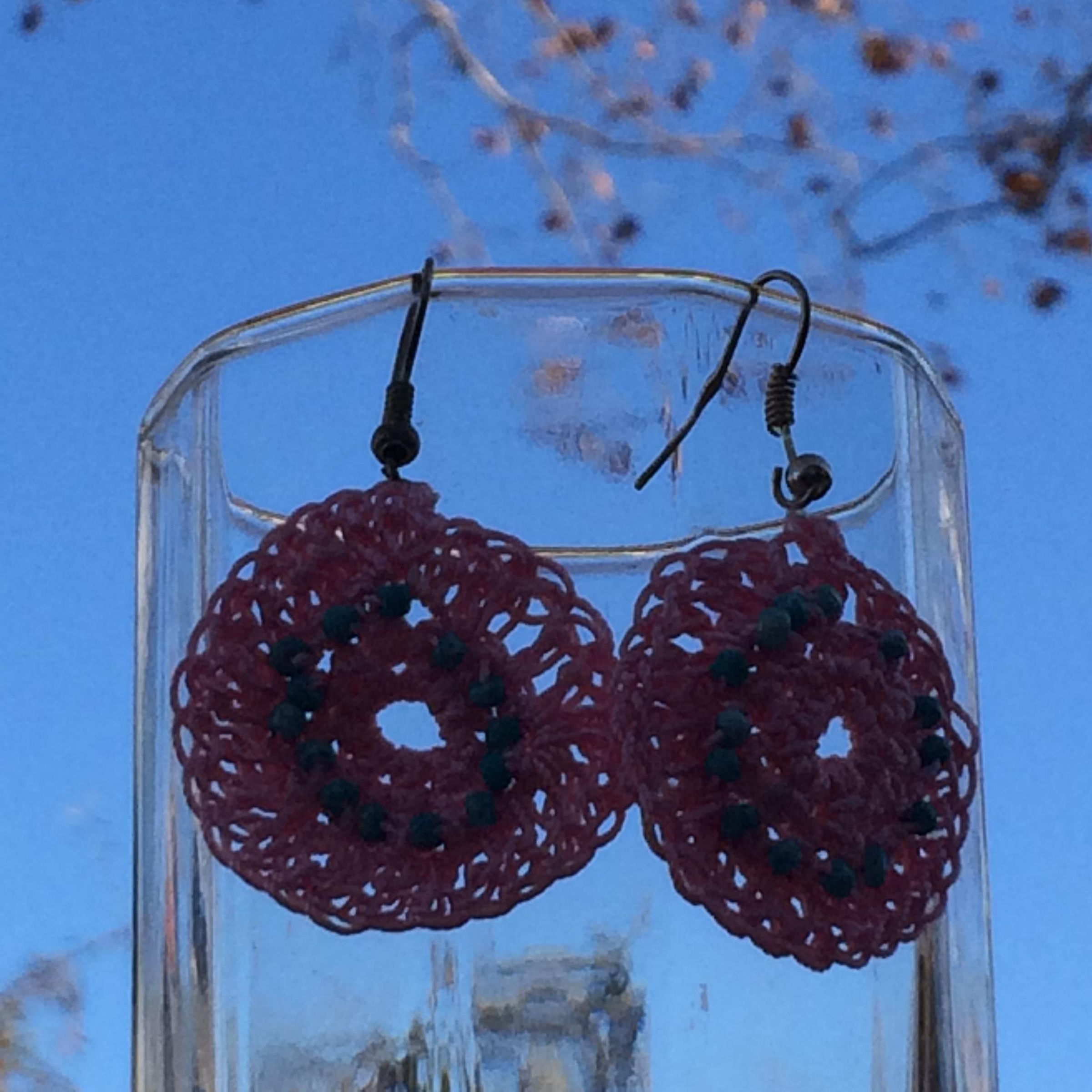 Crocheted Earrings 4 Steps Instructables