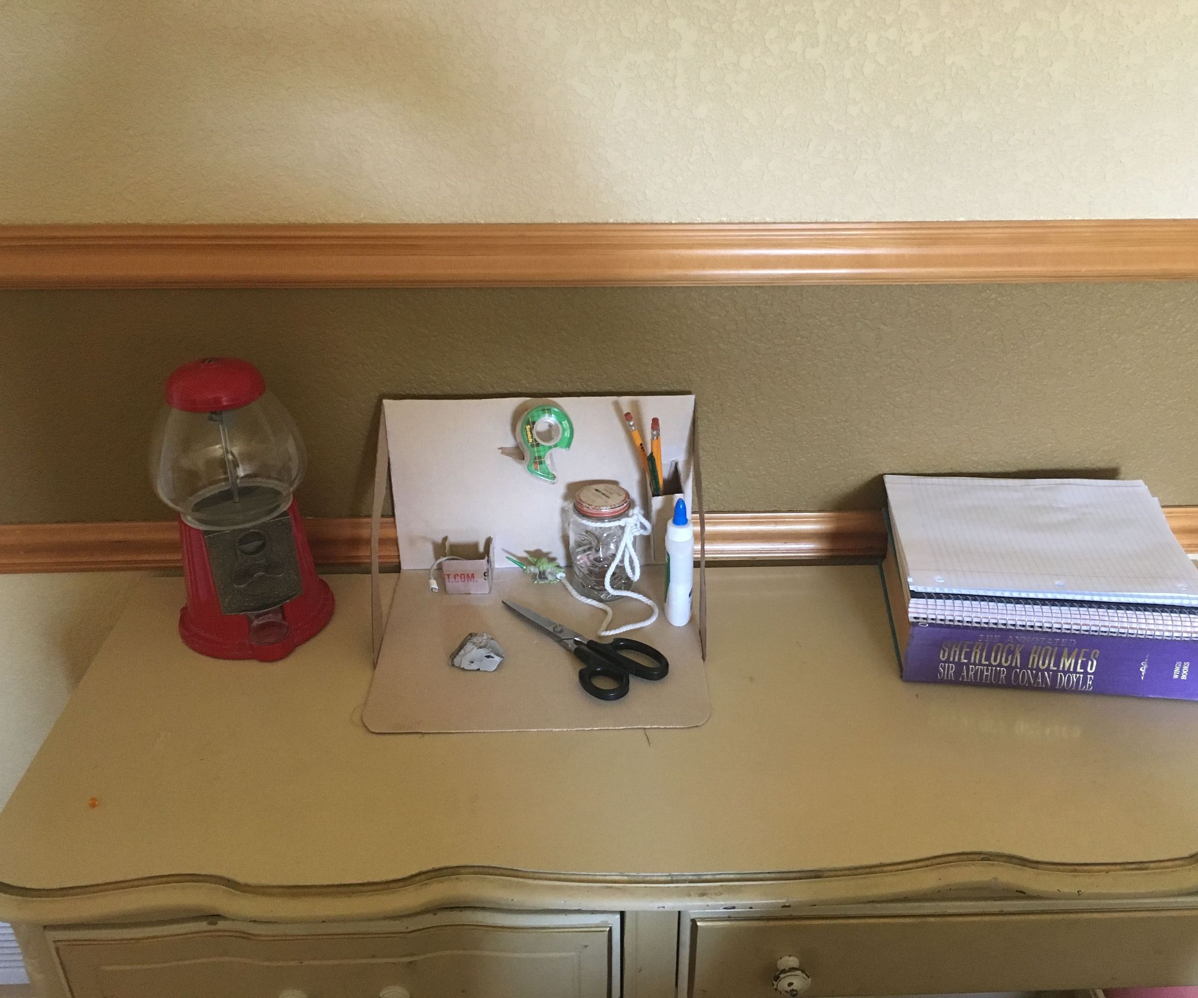 Quick and Easy Cardboard Desk Organizer