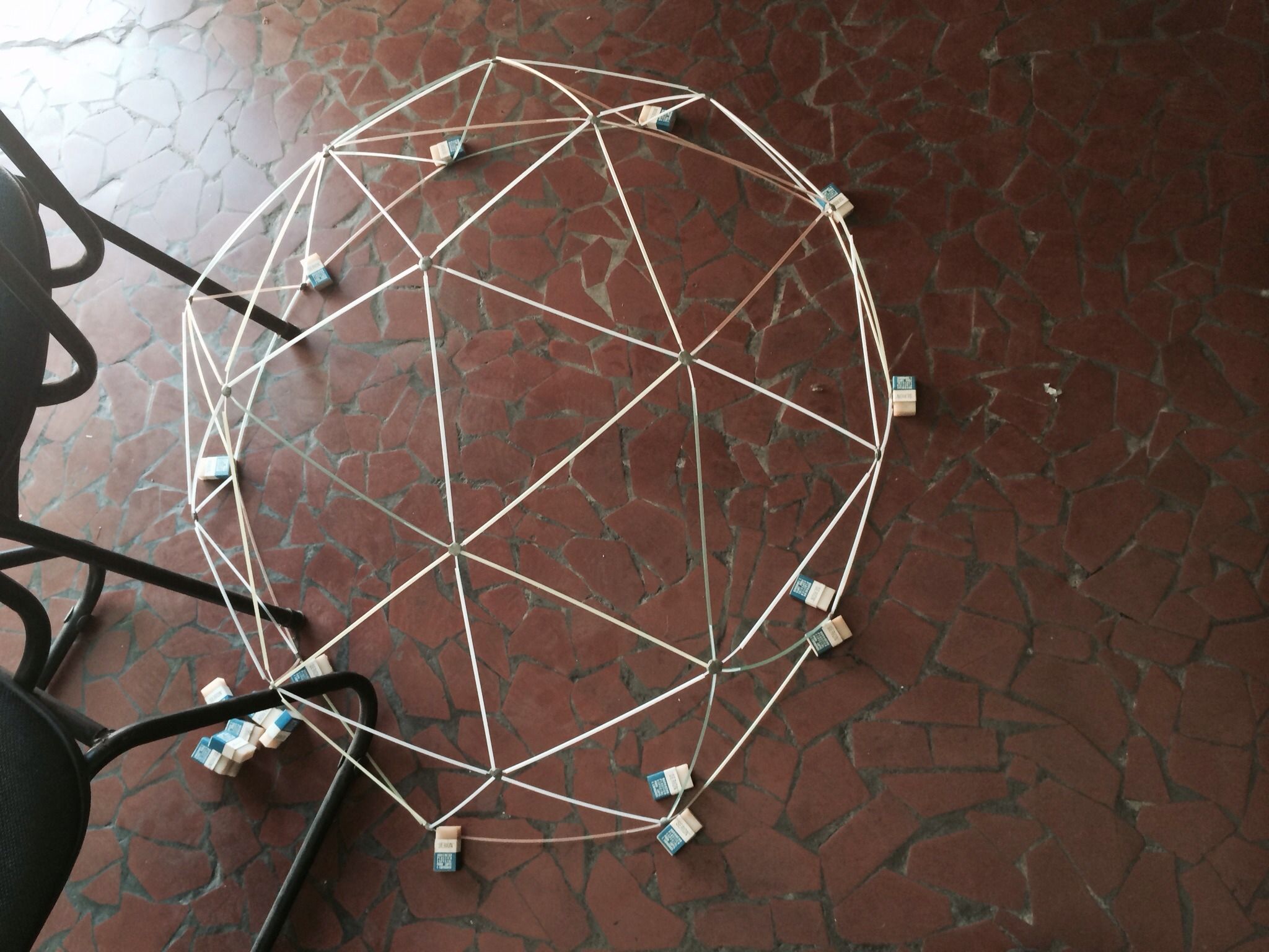 Geodesic Dome With Straws 9 Steps Instructables