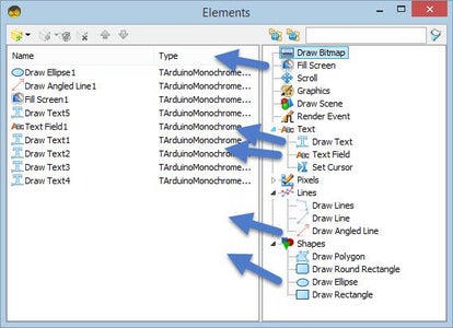 In Visuino Set Components