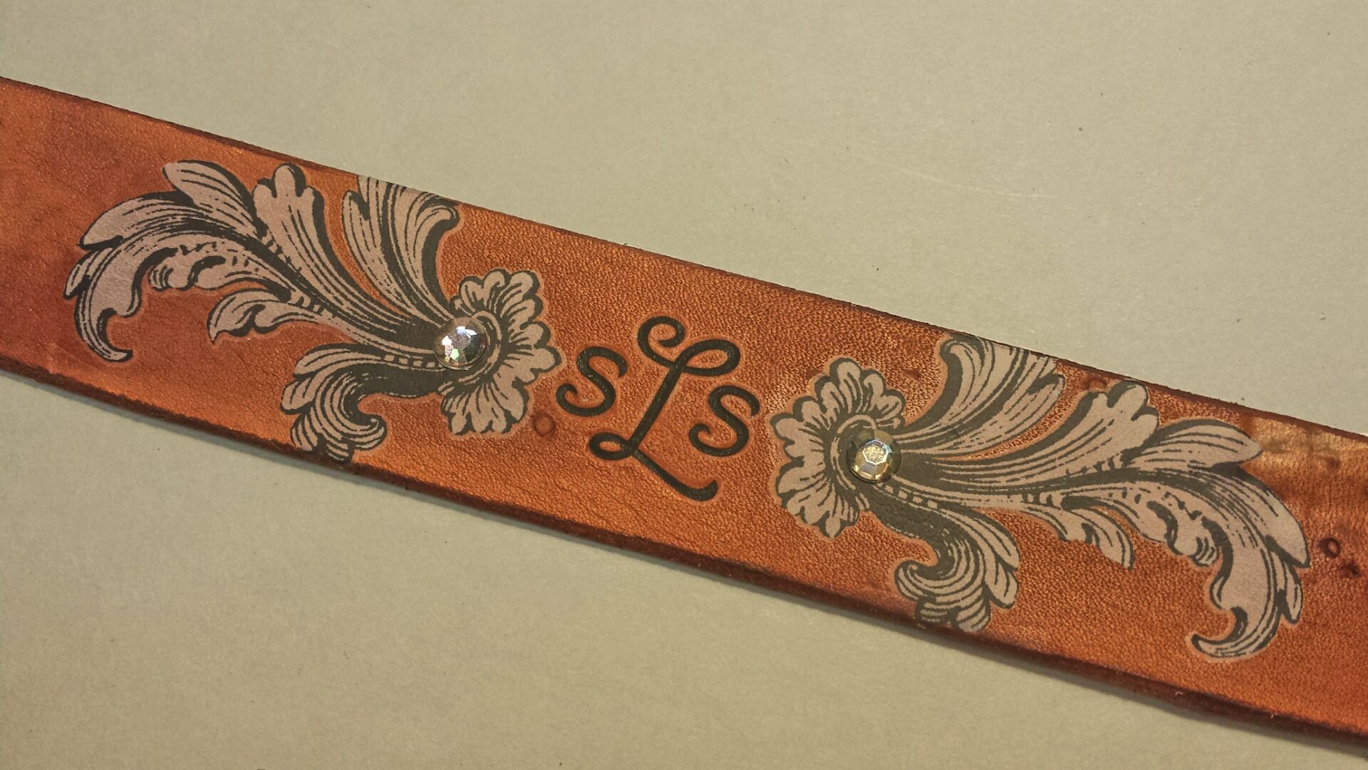 DIY Monogram Leather Bracelet