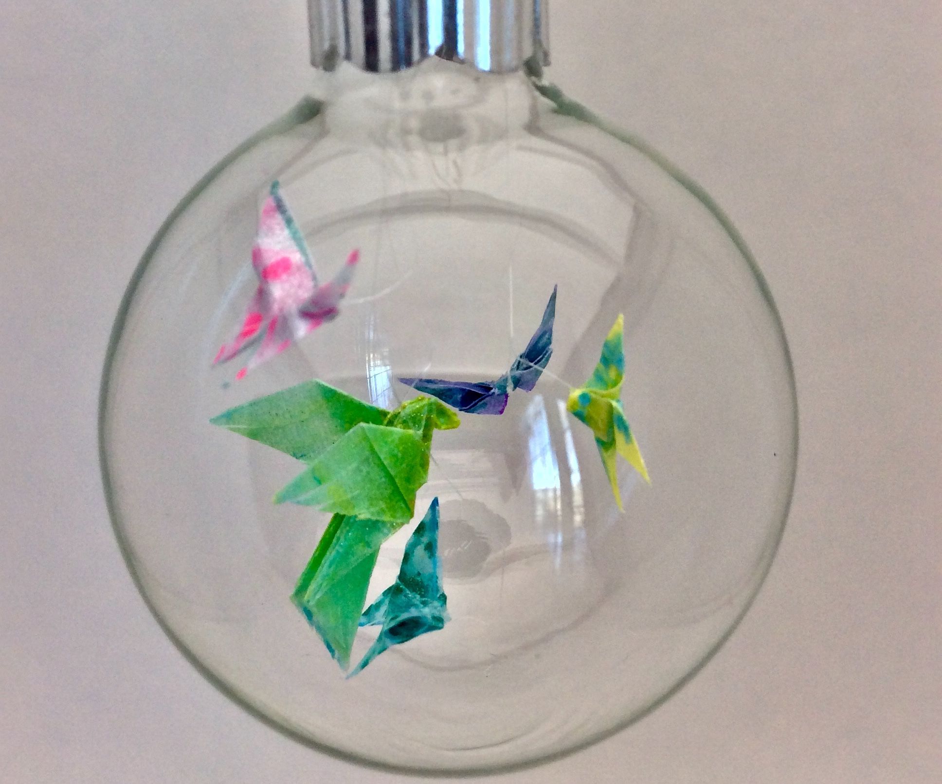 Miniature Origami and Glass Ornaments
