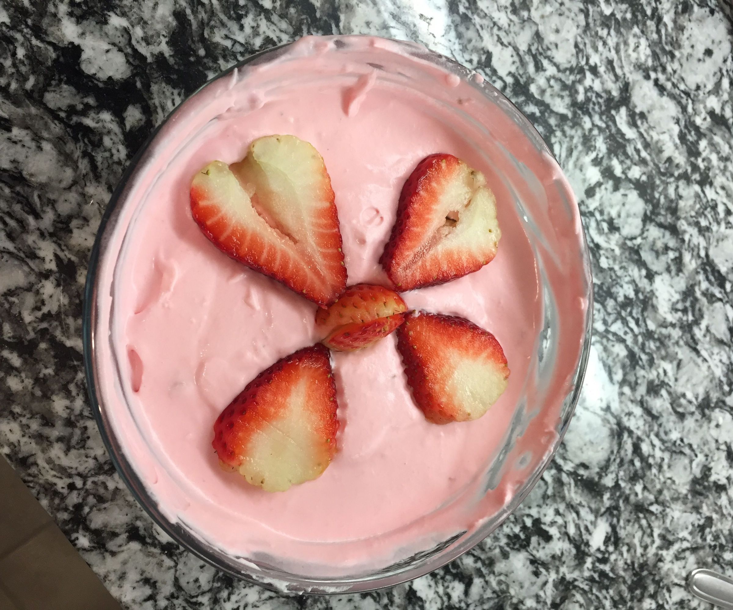 Delicious strawberry mousse 