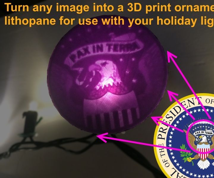 Custom Glowing 3D Printed Ornaments
