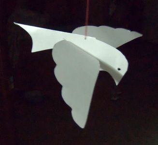Paper Dove, Bird Ornament