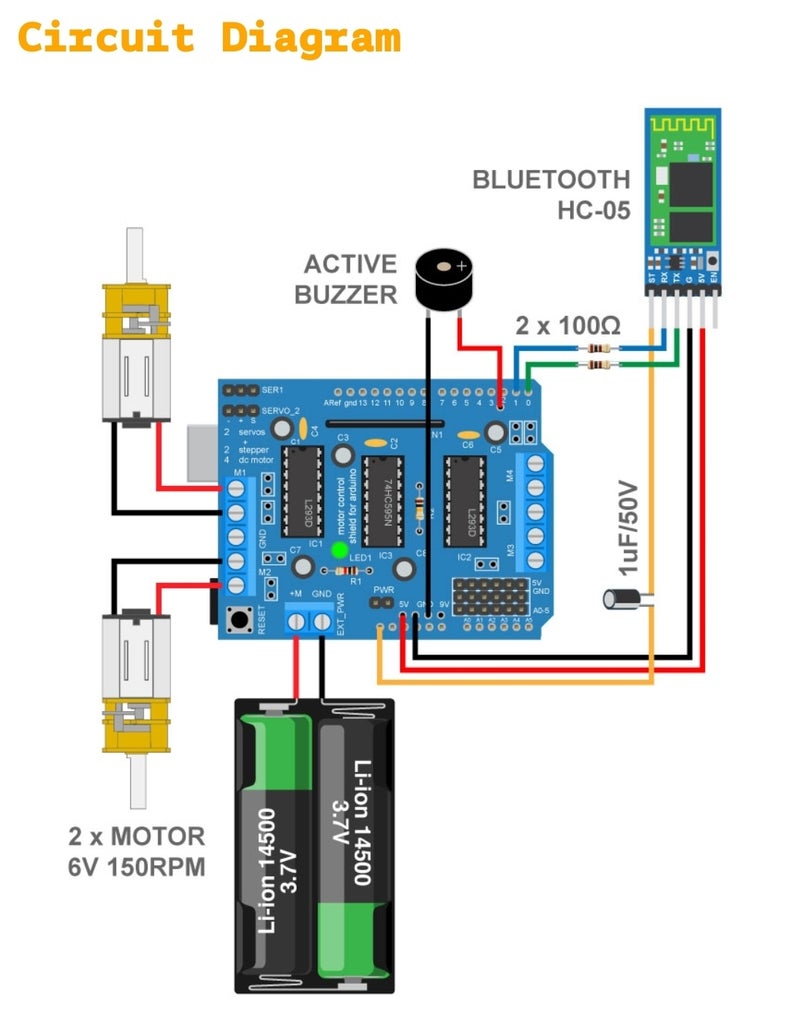 SMARS App (Arduino Sketch, Schematics & Remote)