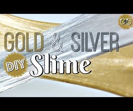 FLUFFY GOLD & SILVER SLIME! NEW YEARS EVE POKING SLIME!  NO BORAX!