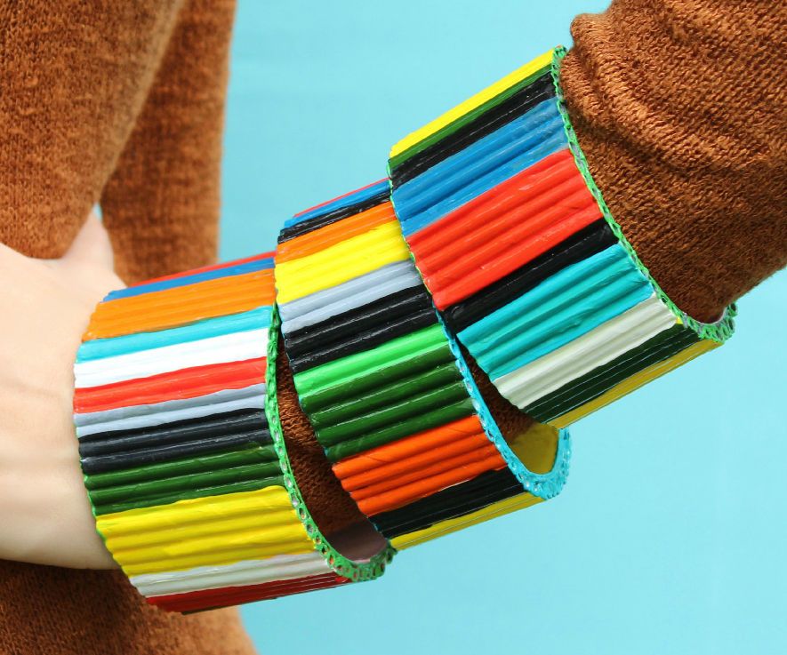 Recycled Magazine Bracelets