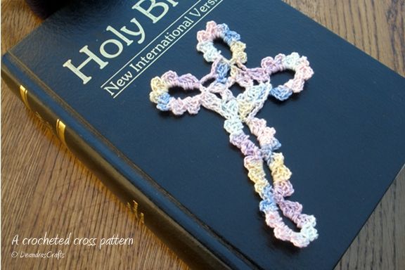 Crocheted Size 10 Thread Cross Bookmark Gift