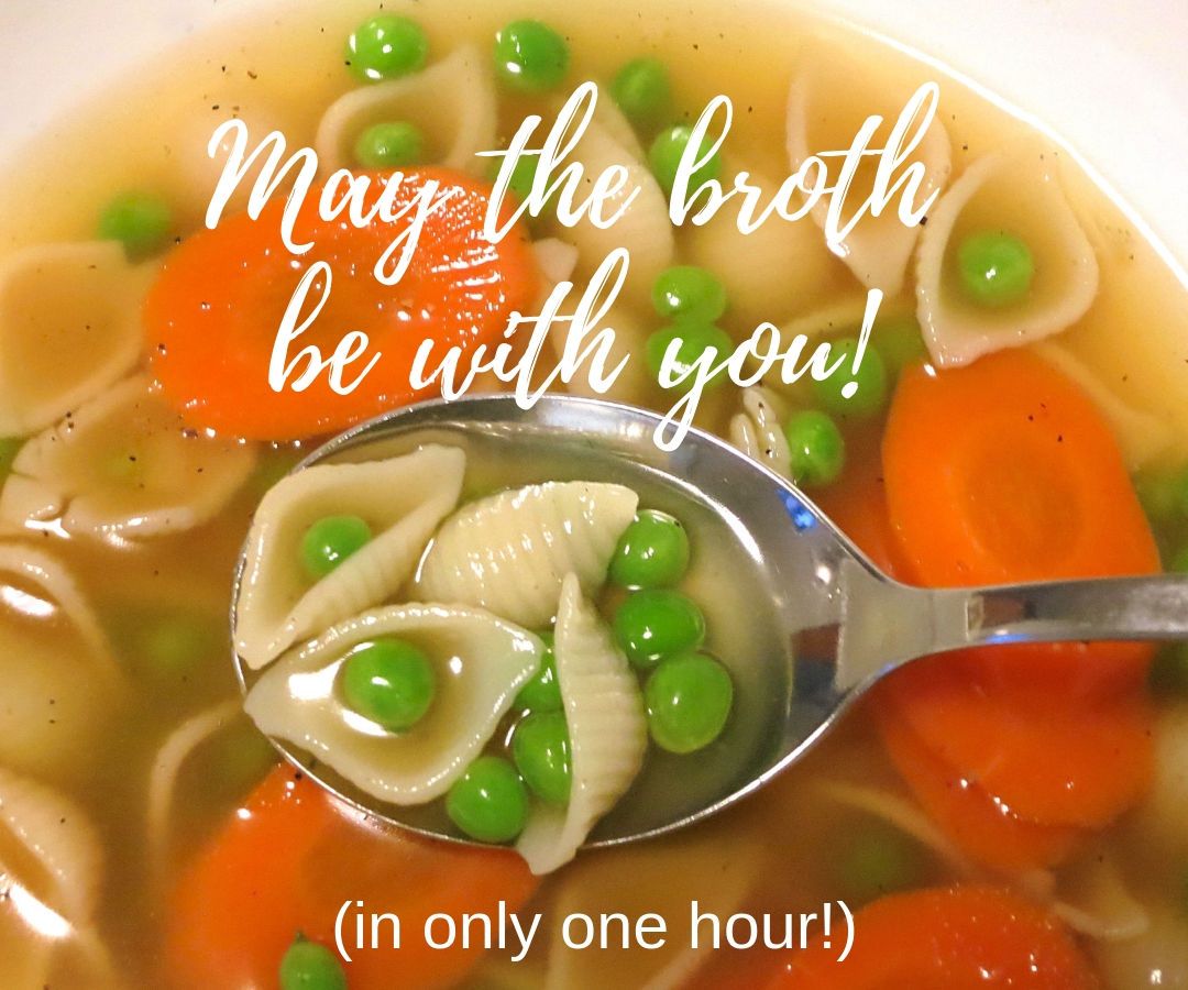 Pressure Cooker Chicken Soup in Only 1 Hour