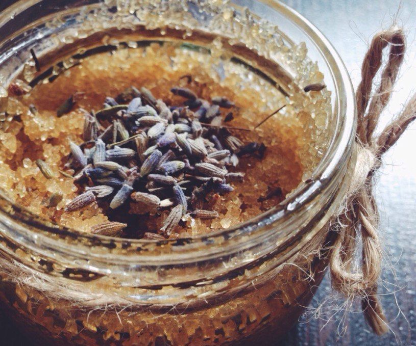 Homemade DIY Lavender Sugar Scrub Recipe