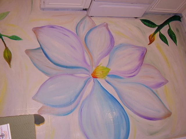 How to paint an image on your floor.