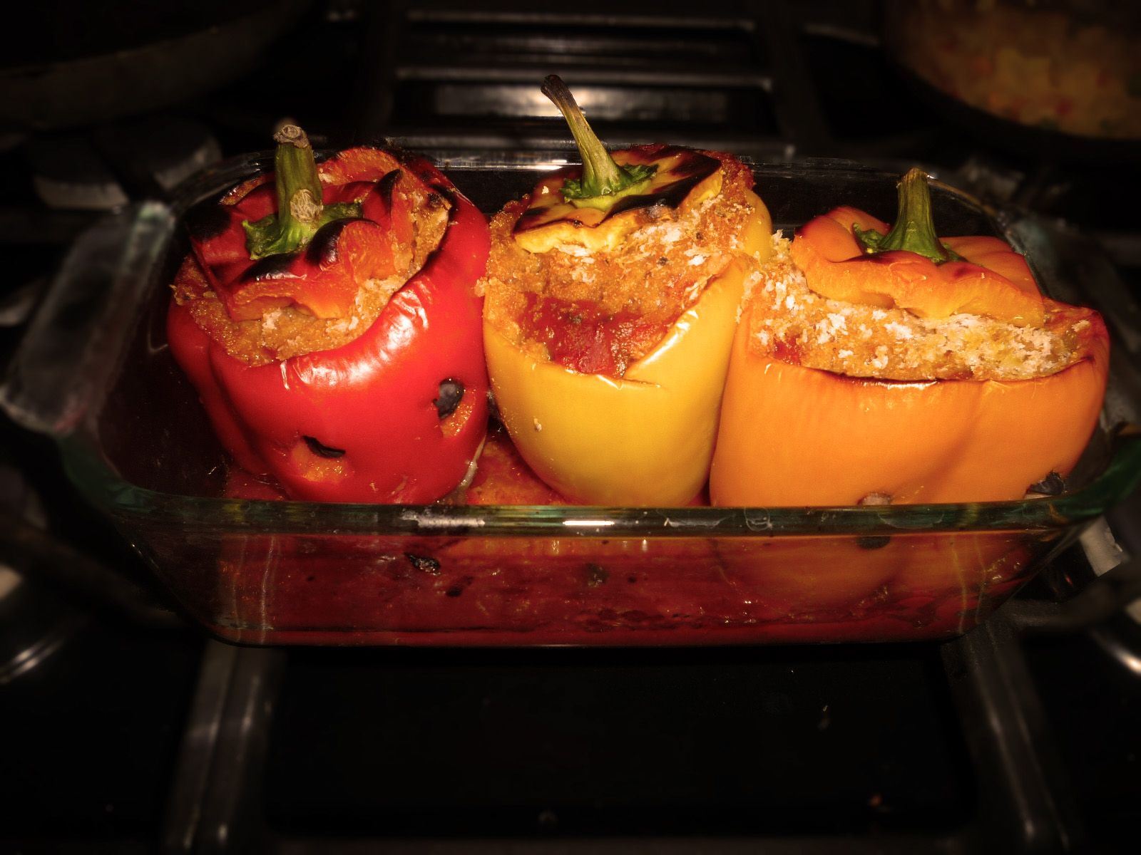 Happy Chicken-stuffed Bell Peppers
