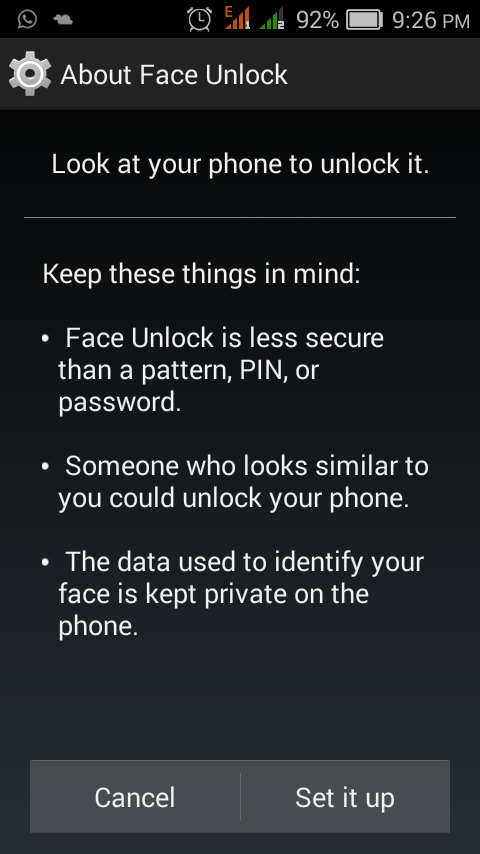 How to Set Face Recognition Password in Android 