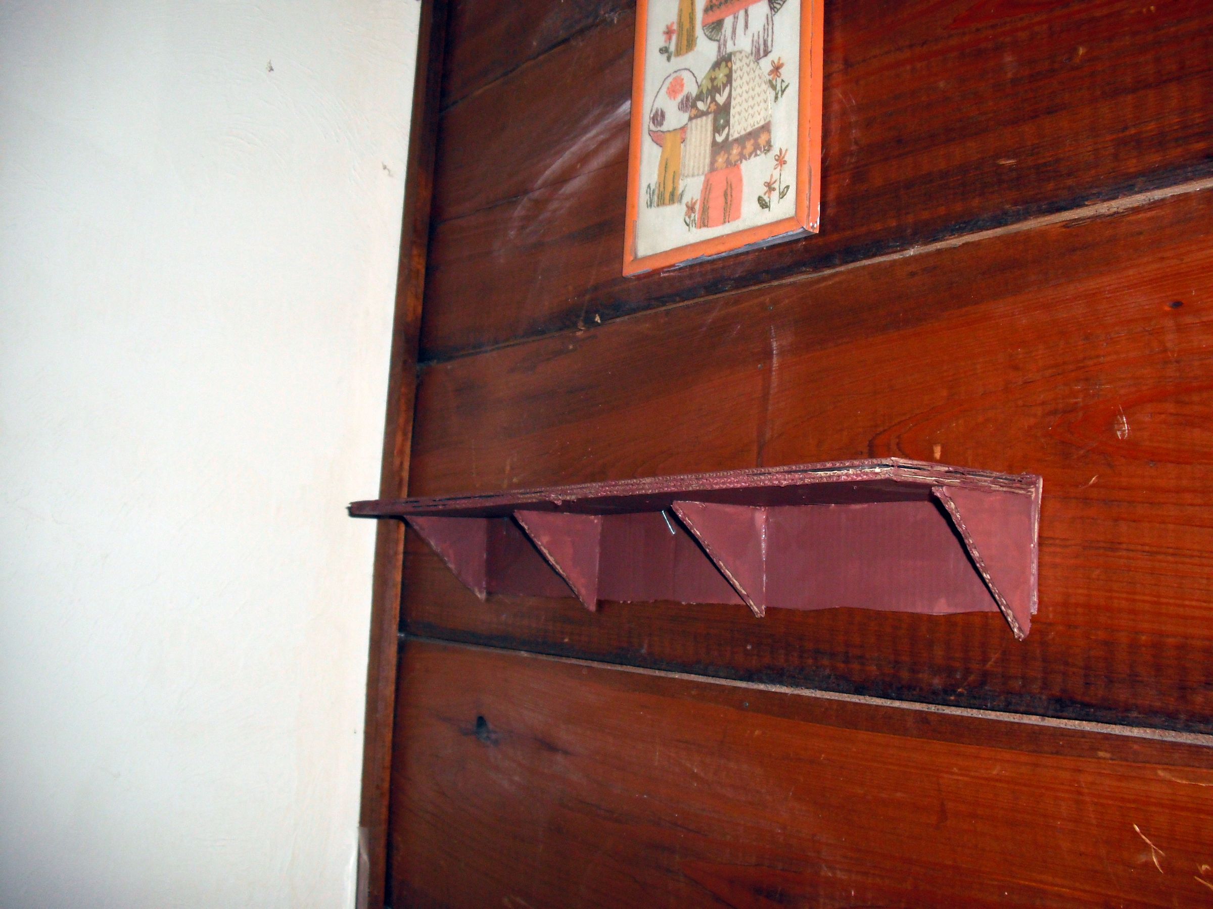 d.i.y. cardboard shelf