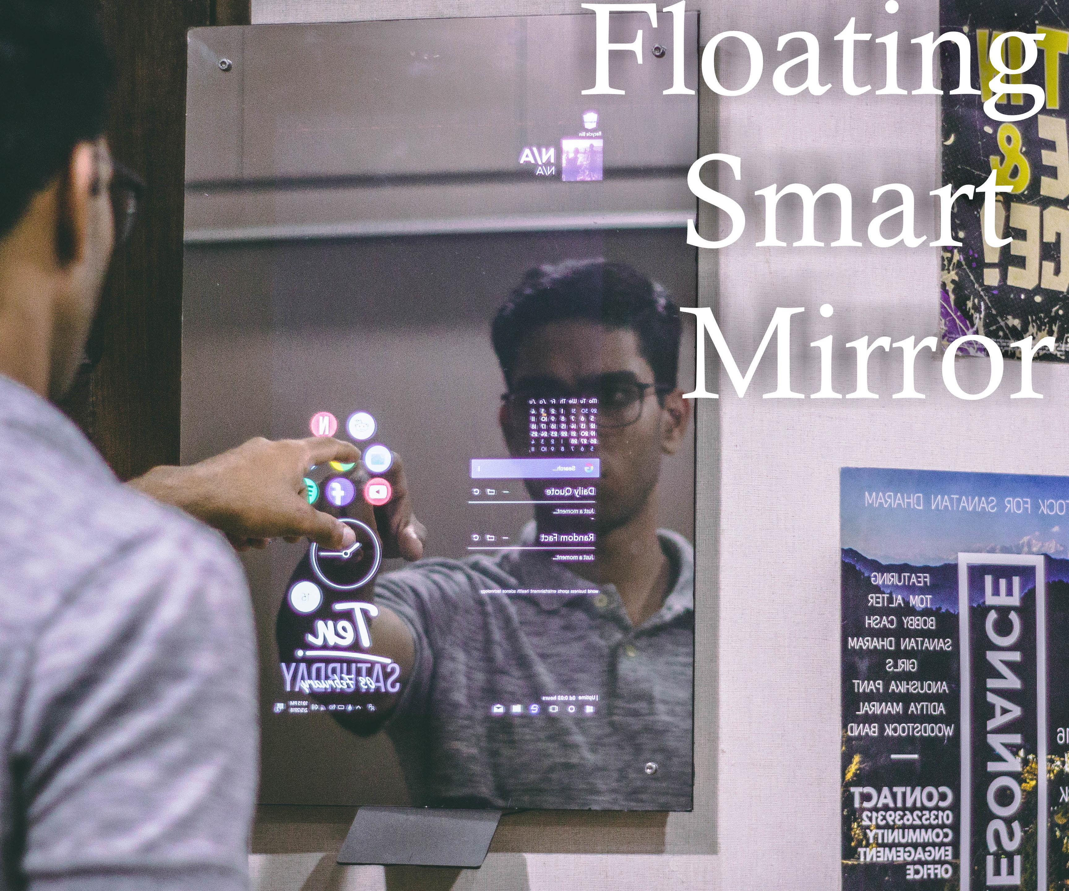 Floating Smart Magic Mirror From Old Laptop With Alexa Voice Recognition