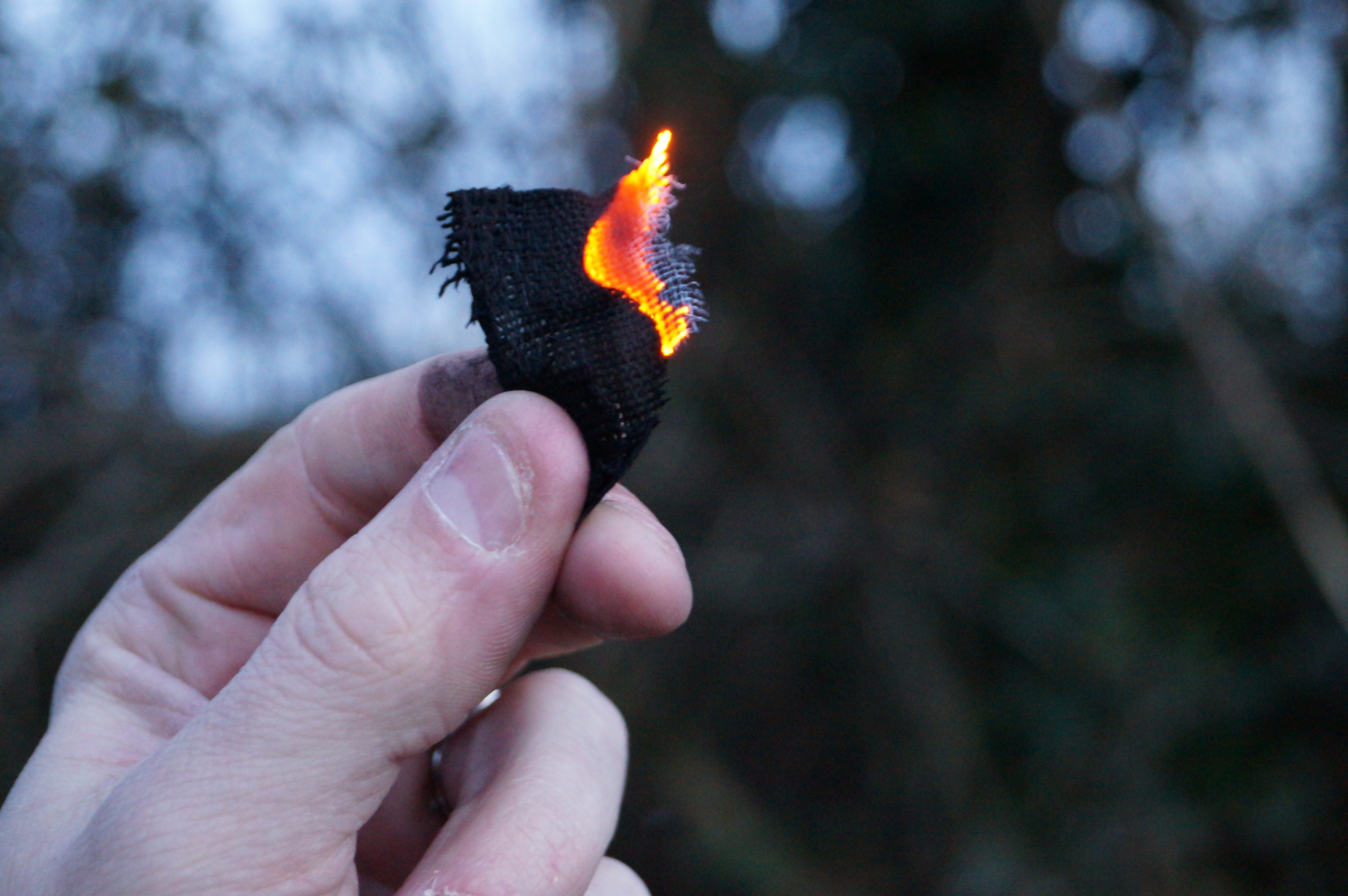 Making a Fire Using the Flint and Steel Method (Hands on Bushcraft) 5