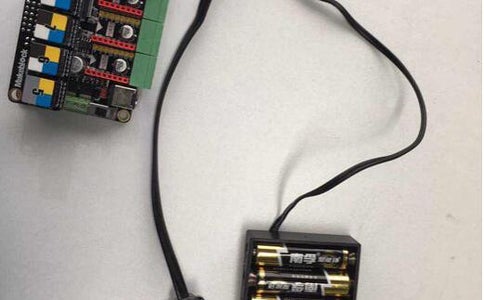 Prepare a MegaPi (including Motor Driver), Batteries and a Button Module First.