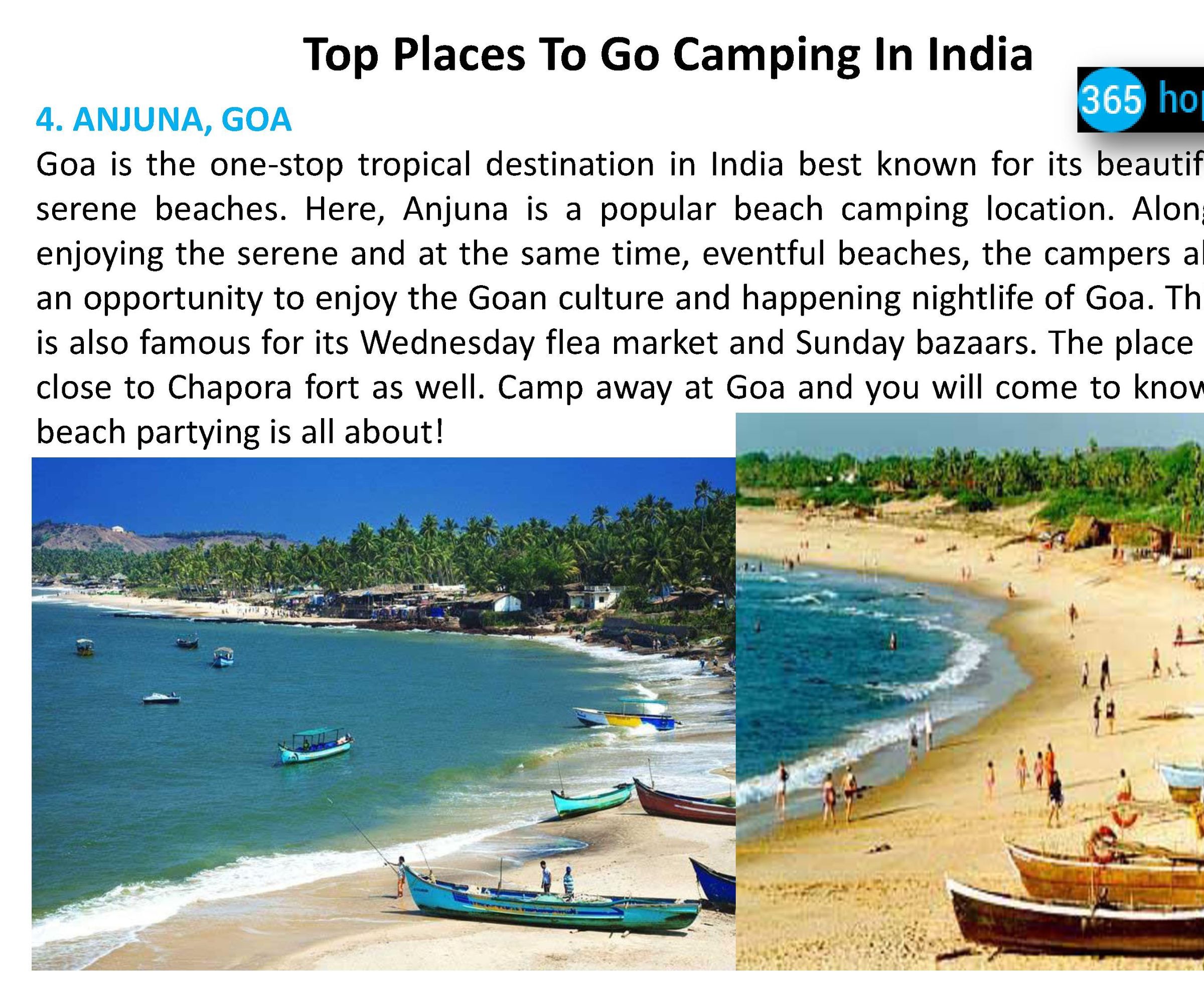 Top Places to Go Camping in India