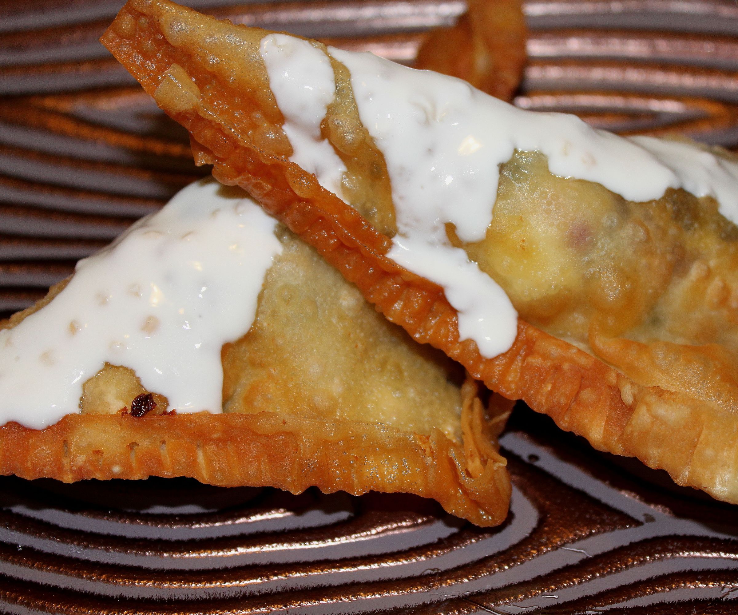 Deep Fried Empanadas with Lemon Lime Sauce