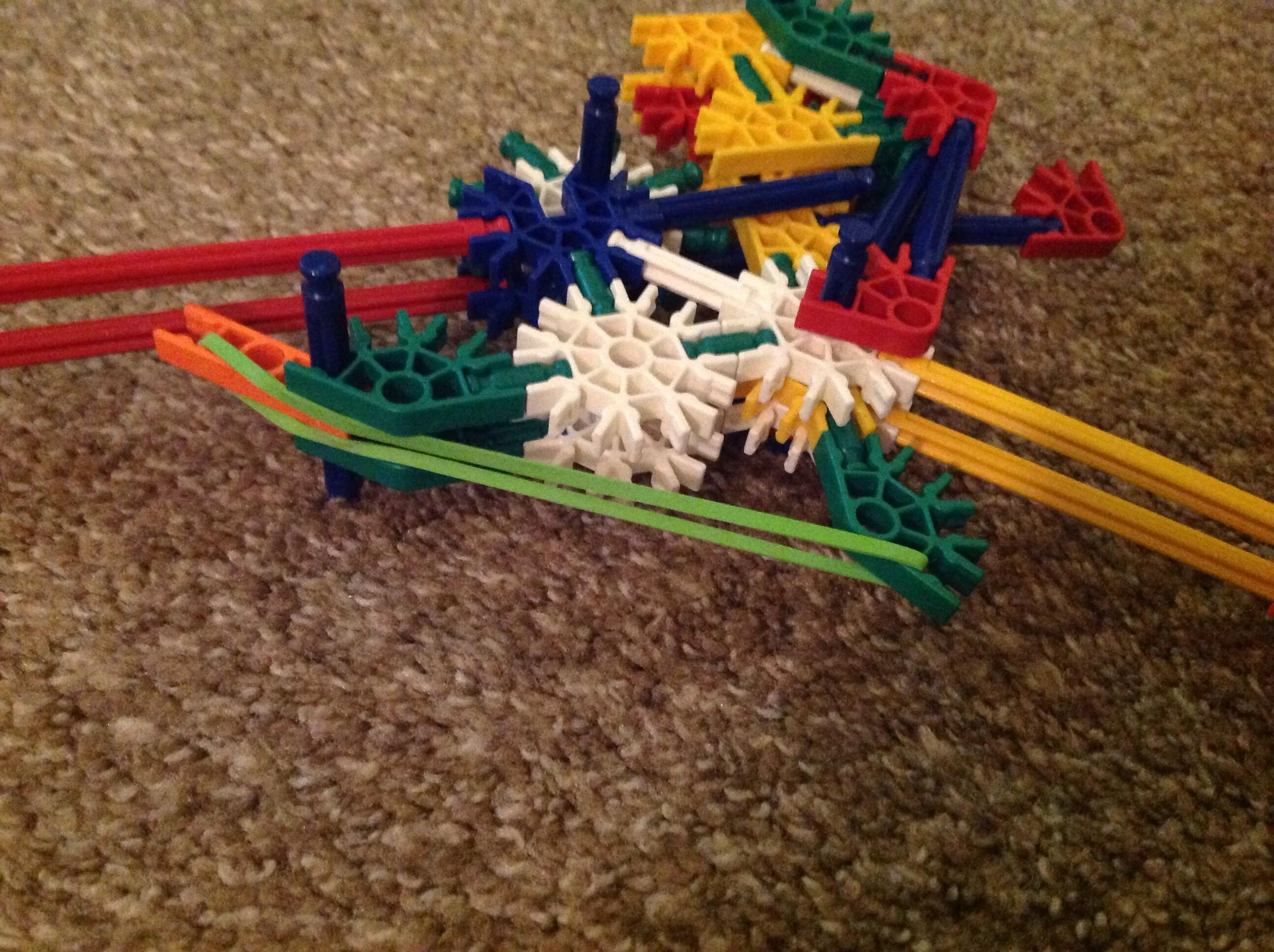 Knex Semi Auto Three Shot Rubber Band Shooter 5 Steps Instructables