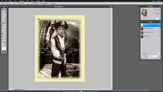 Creating a Soft Frame Border and Foxing