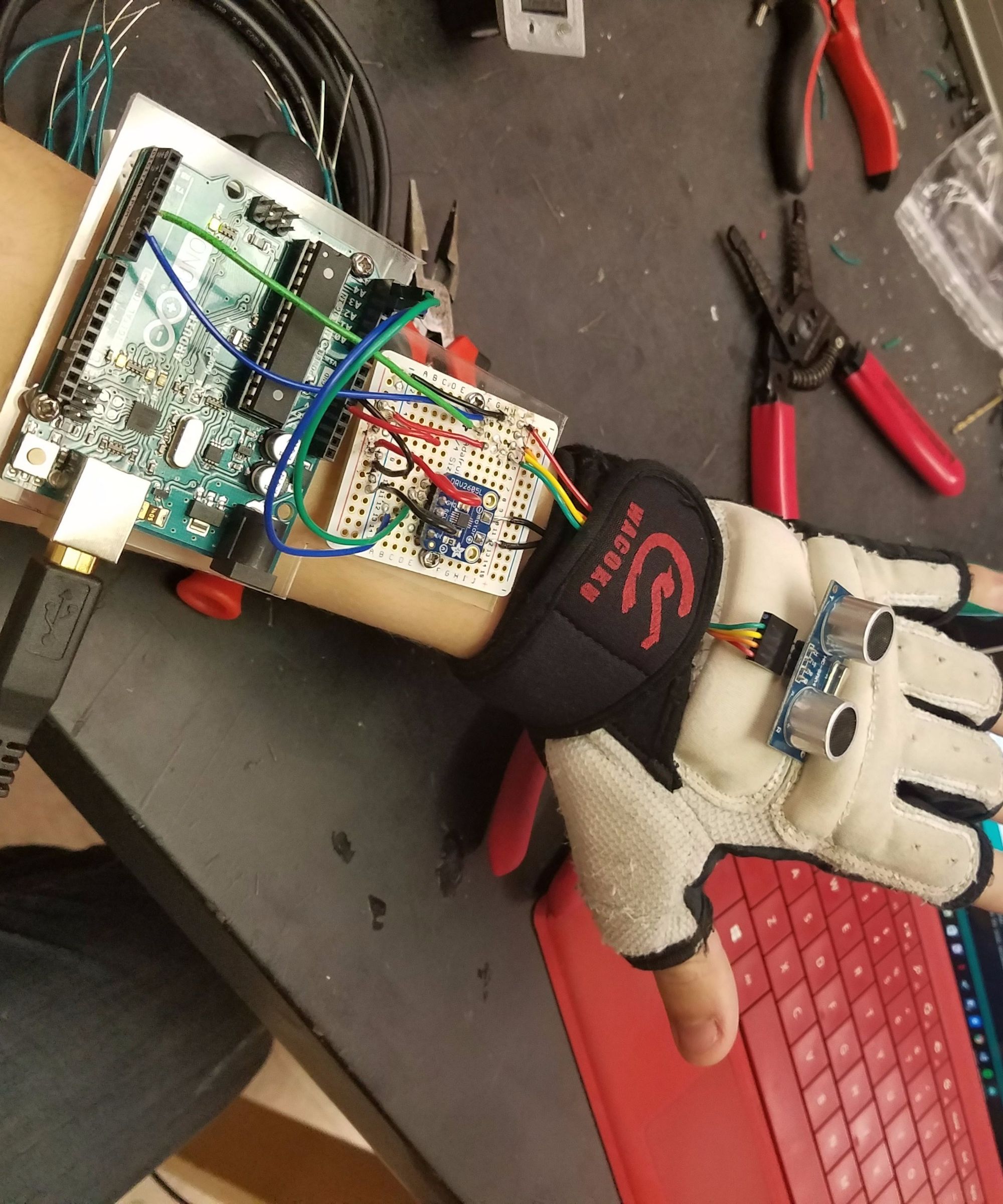 Ultrasonic Sensory Device for the Visually Impaired (Arduino)