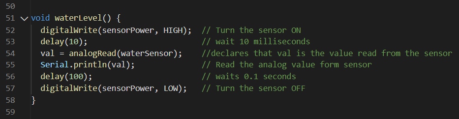 Code (Part 3) - Measuring the Water Level