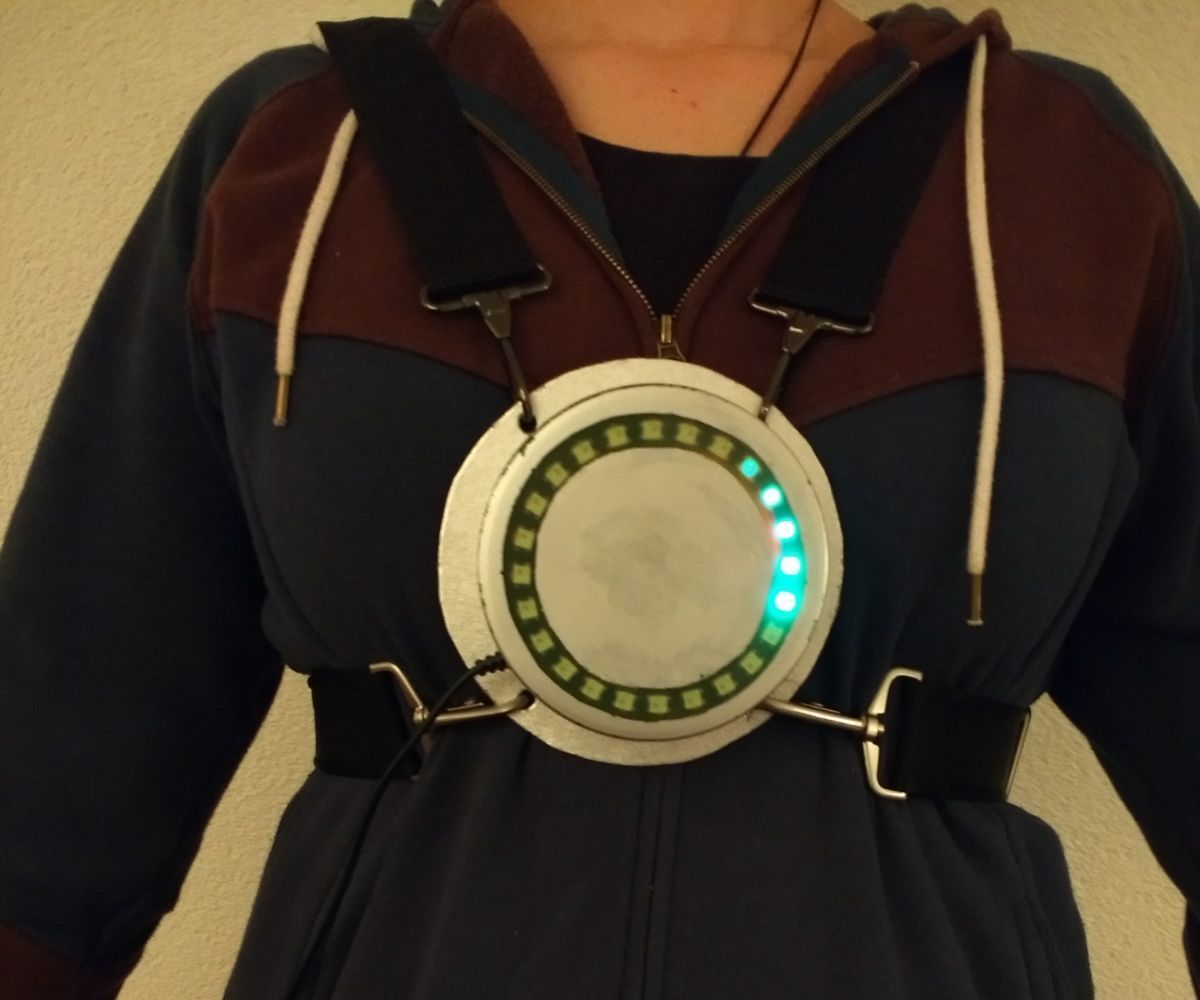 Arduino - Rotating Led on Movement - Wearable Item (inspired by Chronal Accelerator Tracer Overwatch)